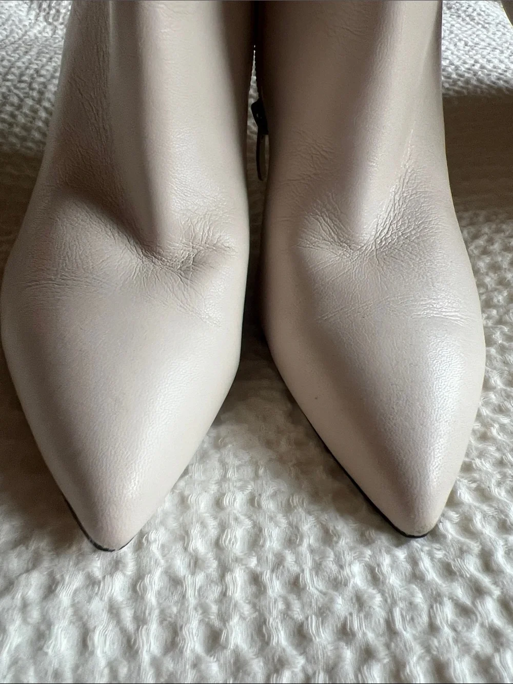 Nine West Richy Stiletto Boots in Light Beige 6.5